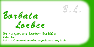 borbala lorber business card